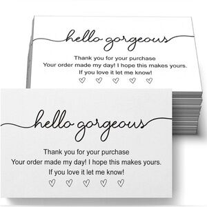 50 Hello Gorgeous Thank You Cards